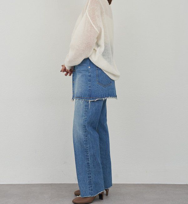  「レイヤードデニムスカート」|スカート|