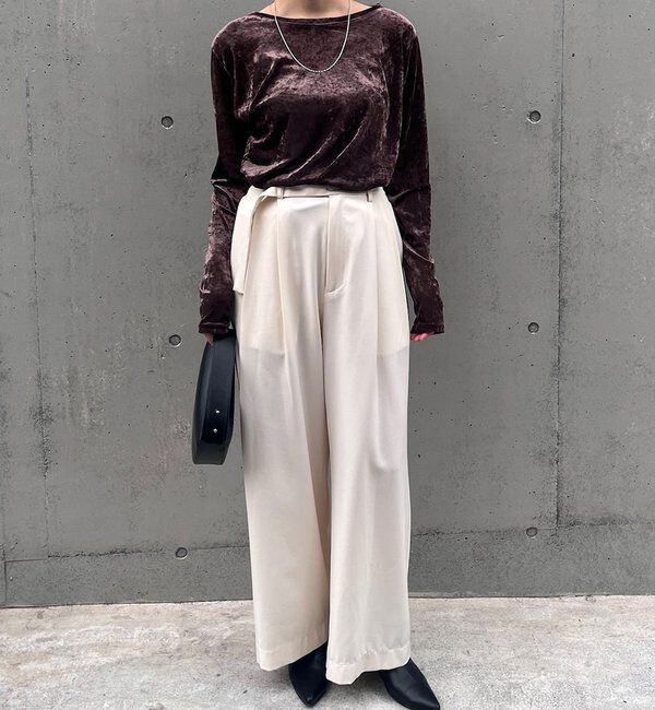  「ダブルタックワイドパンツ」|チノ|