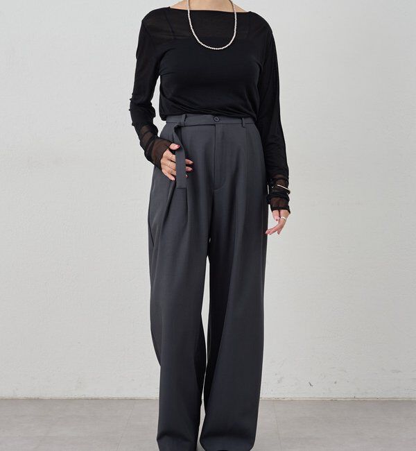  「ダブルタックワイドパンツ」|チノ|