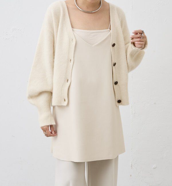  「《レイヤードにも◎》レザーチュニックキャミ」|シャツ・ブラウス|