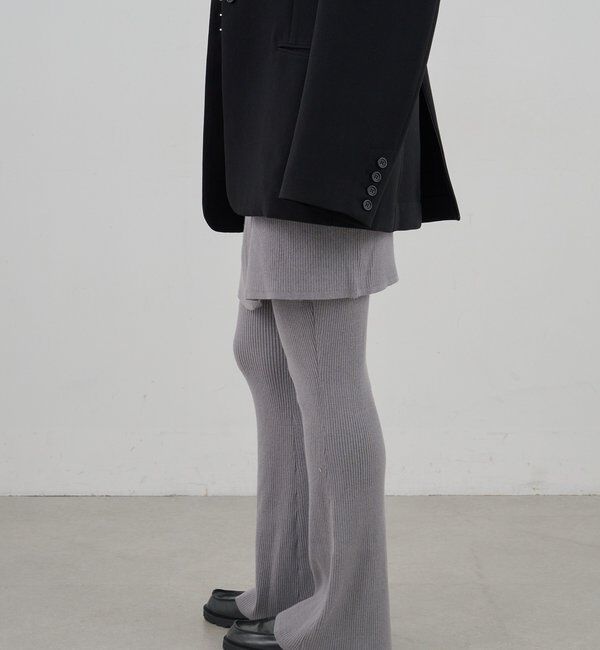  「ニットレイヤードパンツ」|チノ|