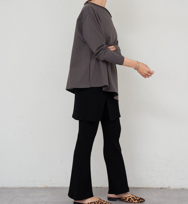  「ニットレイヤードパンツ」|チノ|