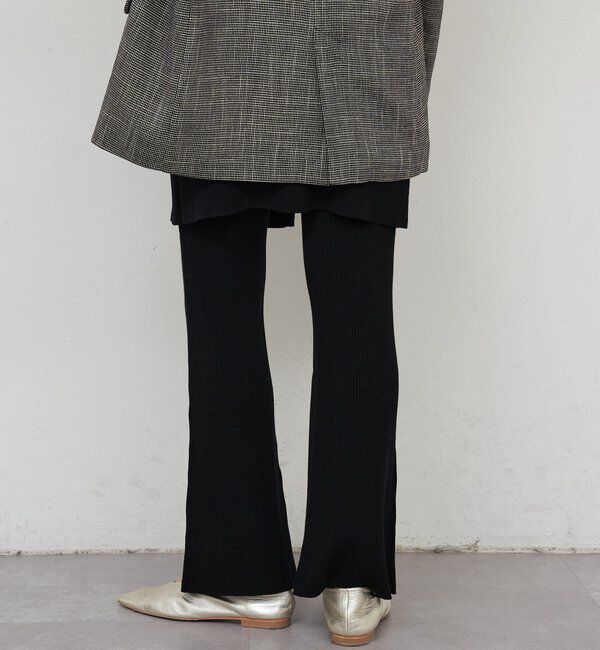  「ニットレイヤードパンツ」|チノ|