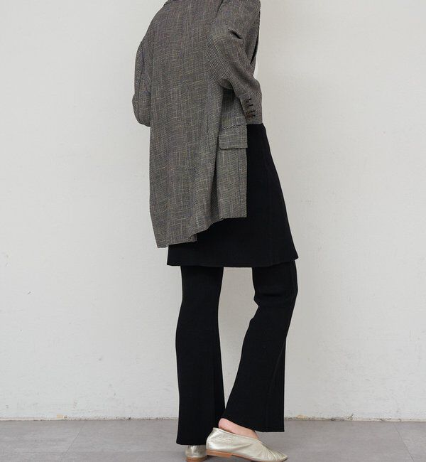  「ニットレイヤードパンツ」|チノ|