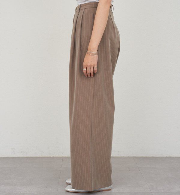  「ダブルタックストライプワイドパンツ」|チノ|