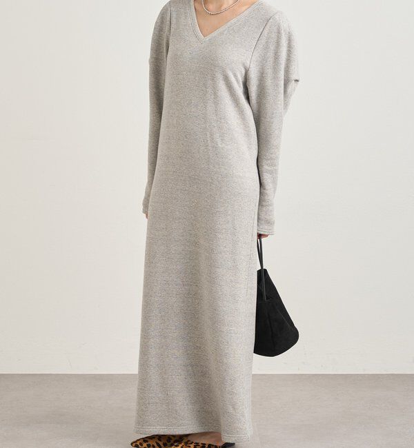  「パフスリーブスウェットワンピース」|ワンピース|グレー