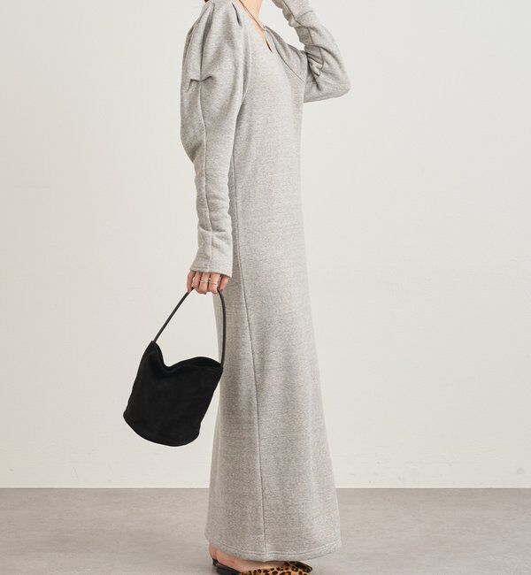  「パフスリーブスウェットワンピース」|ワンピース|