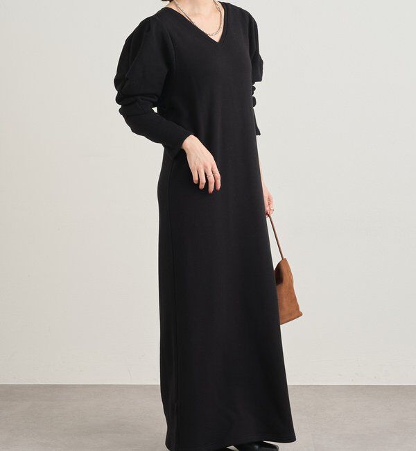  「パフスリーブスウェットワンピース」|ワンピース|