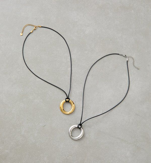  「モチーフレザーネックレス」|ネックレス|シルバー