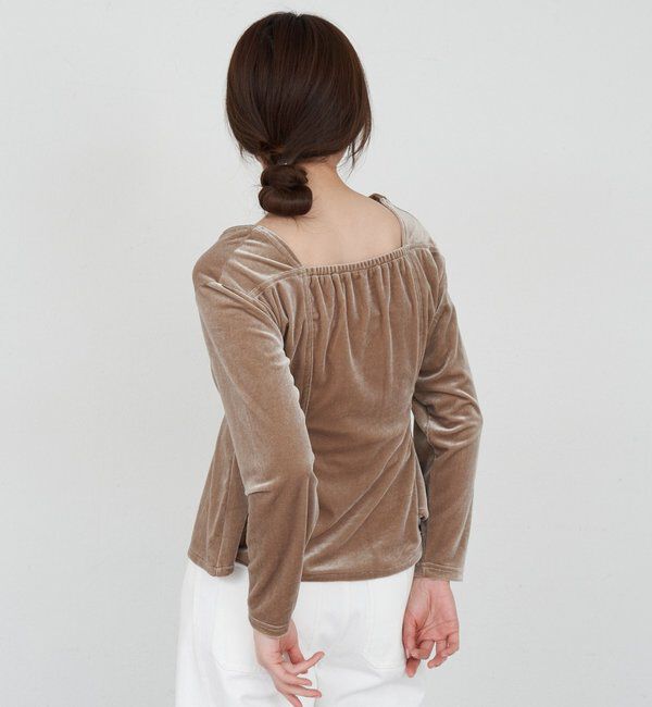  「ベロアペプラムプルオーバー」|Tシャツ・カットソー|