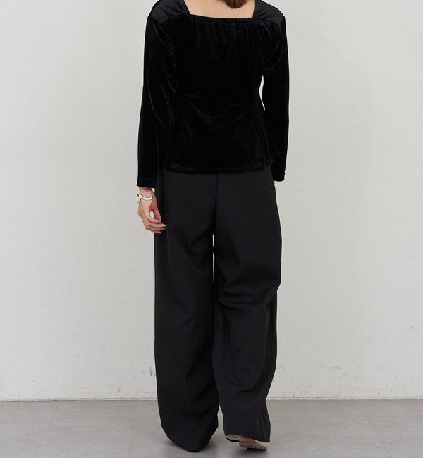  「ベロアペプラムプルオーバー」|Tシャツ・カットソー|