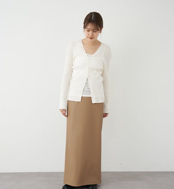  「レザーマキシスカート」|スカート|