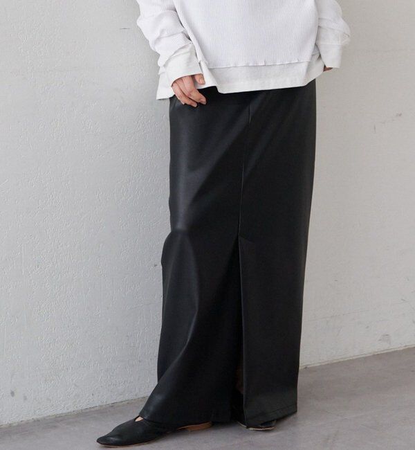  「レザーマキシスカート」|スカート|