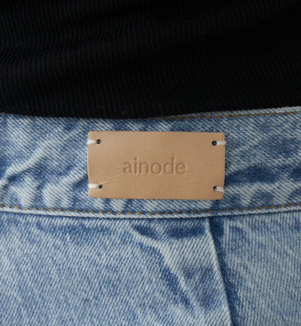  「【ainode】フレアパンツ」|デニム|