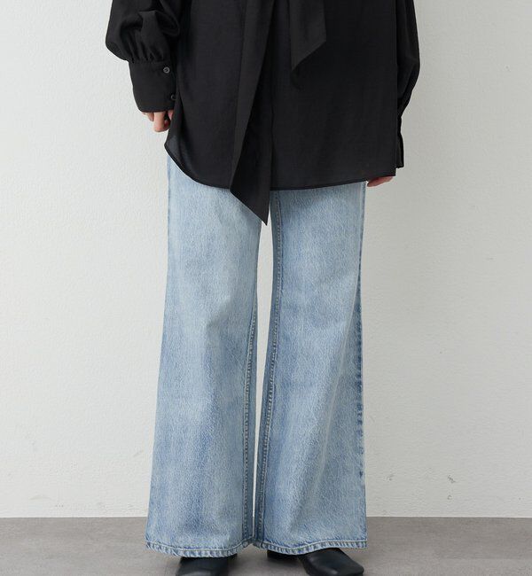  「【ainode】フレアパンツ」|デニム|