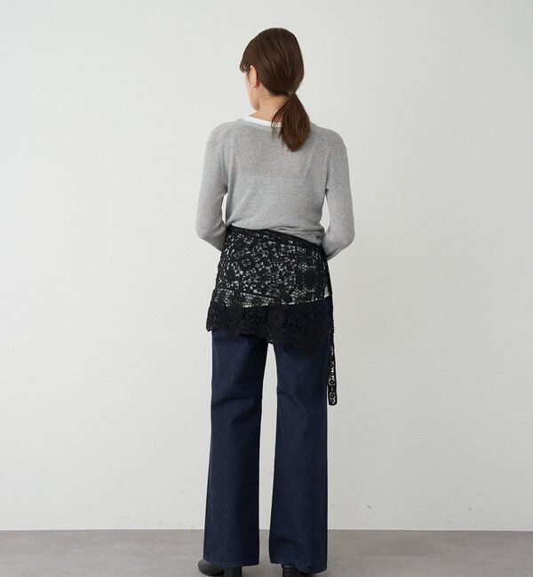  「【ainode】フレアパンツ」|デニム|