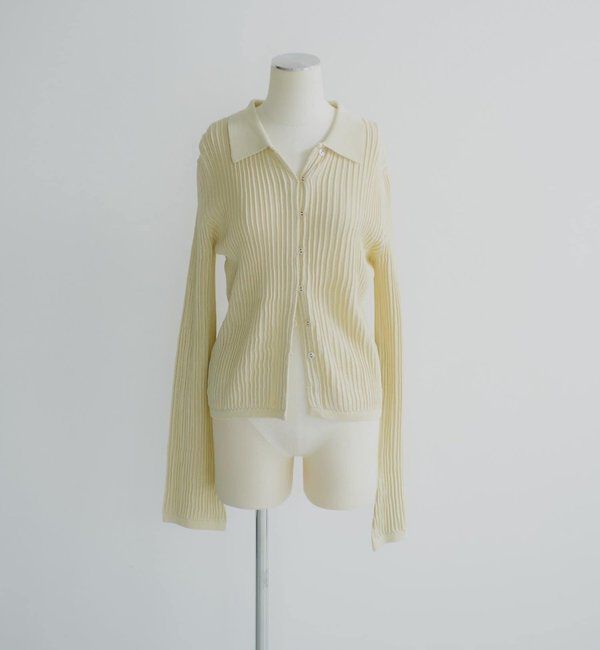  「【Pasterip】ポロニットサマーカーディガン」|カーディガン|