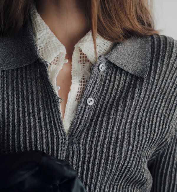  「【Pasterip】ポロニットサマーカーディガン」|カーディガン|