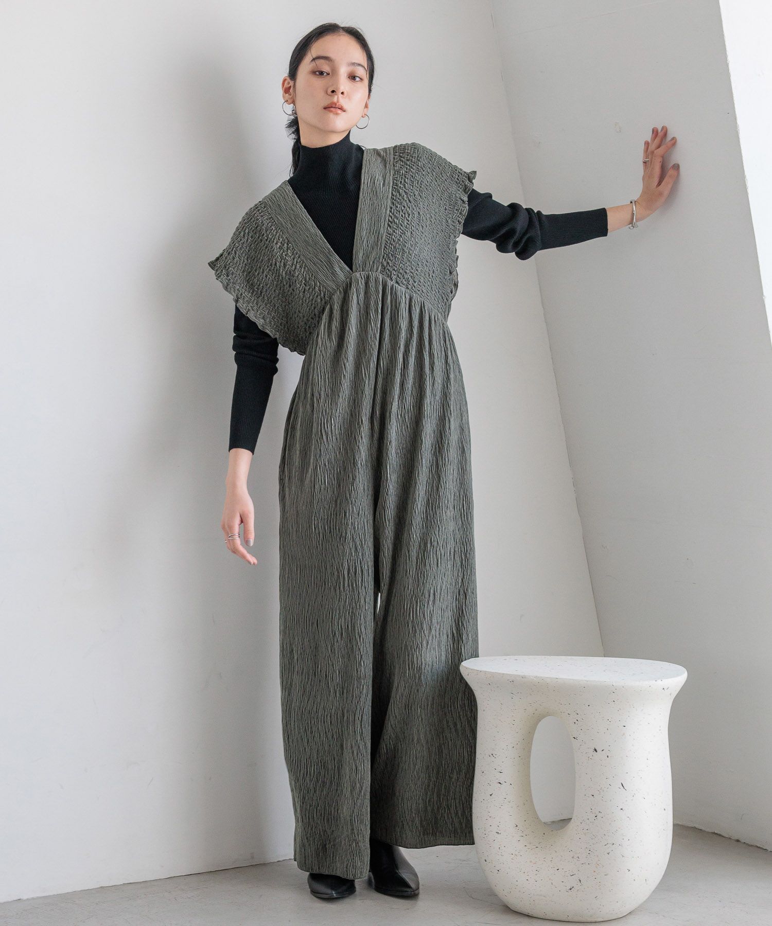 LOWRYS FARM「シャーリングベロアサロペ」|ワンピース|GRY8