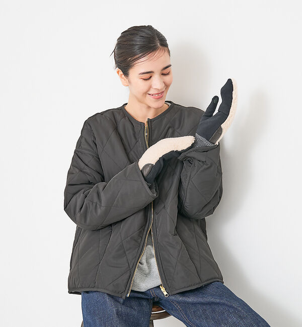 collex「【福田手袋】【タッチパネル対応】ボアミトングローブ」|手袋|