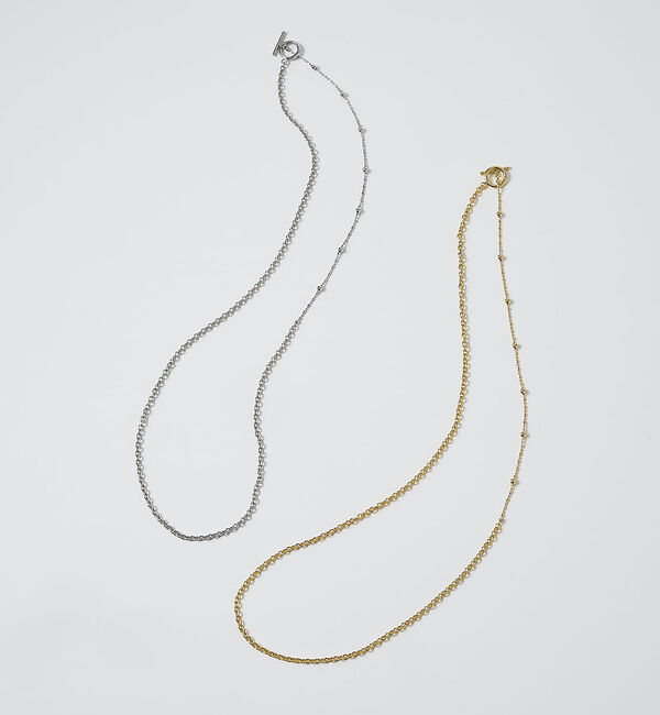 collex「【dignif】【金属アレルギー対応】ミックスチェーン2WAYネックレス」|ネックレス|