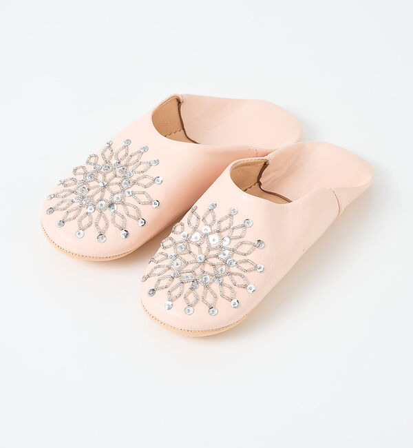 collex「ビーズバブーシュ 羊革 モロッコ製 スリッパ ルームシューズ 室内履き」|本・CD・DVD|