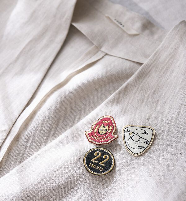 collex「【＋HAyU】刺繍 ブローチ3点セット」|ネクタイピン・カフスボタン|