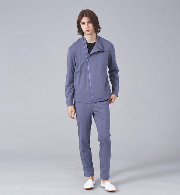 ABAHOUSE「ジャージー セミダブル ライダース ブルゾン」|ライダースジャケット|