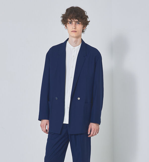 ABAHOUSE「【セットアップ対応】セミダブル オーバー ジャケット」|テーラードジャケット|ネイビー