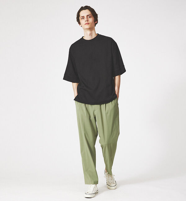 ABAHOUSE「【定番】ドロップショルダー 五分袖 メローロック Tシャツ」|Tシャツ・カットソー|