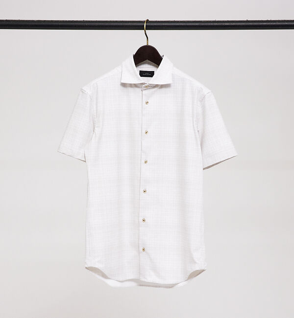 ABAHOUSE「【FLEX SHIRTS】接触冷感 スラブチェック 半袖シャツ」|シャツ・ブラウス|