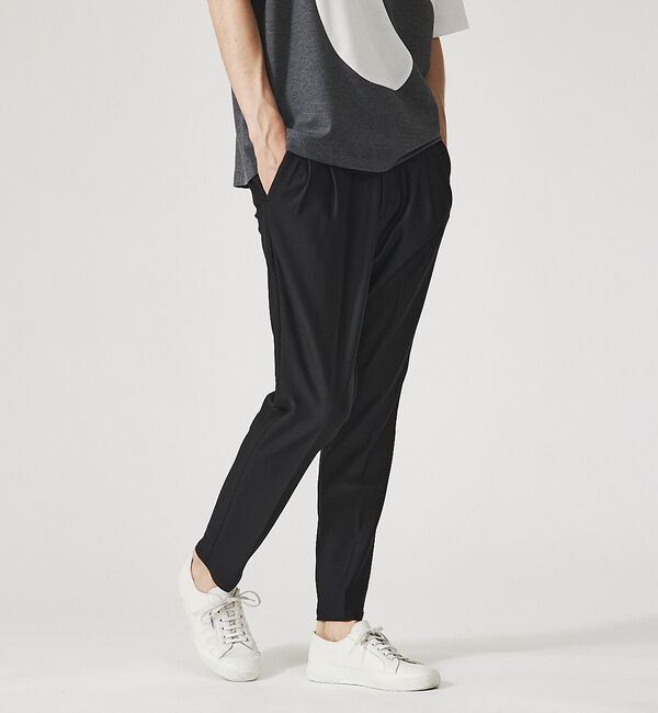 ABAHOUSE「【360&deg;ストレッチ】デジタル テーパード パンツ/イージー スラックス」|その他|ブラック