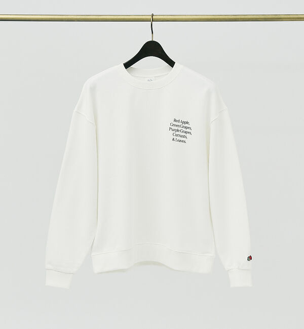 ABAHOUSE「【FRUIT OF THE LOOM】タイポグラフィ ヘビーオンス ルーズ クル」|スウェット・ジャージ|ホワイト