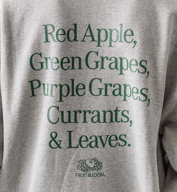 ABAHOUSE「【FRUIT OF THE LOOM】タイポグラフィ ヘビーオンス ルーズ クル」|スウェット・ジャージ|