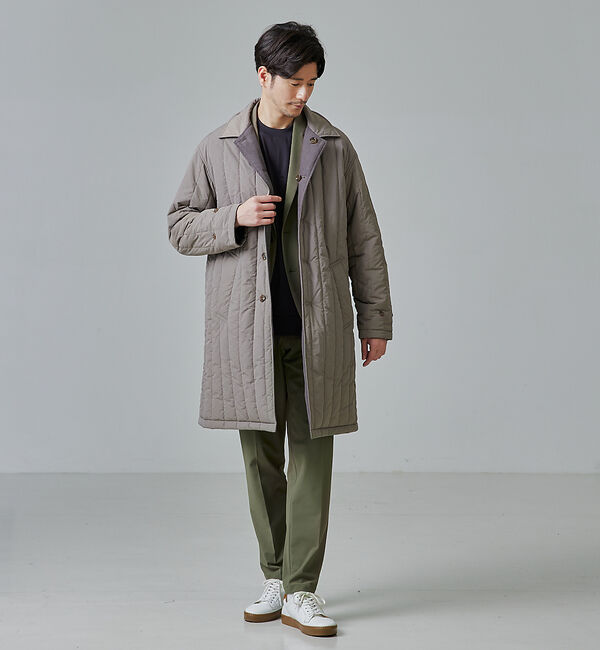 ABAHOUSE「【リバーシブル着用可】バーティカル パデット ステンカラーコート / バルマカー」|ステンカラーコート|