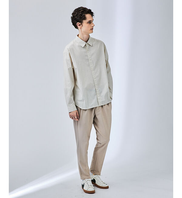 ABAHOUSE「【バイアスヨーク】オーバー ストライプシャツ」|シャツ・ブラウス|