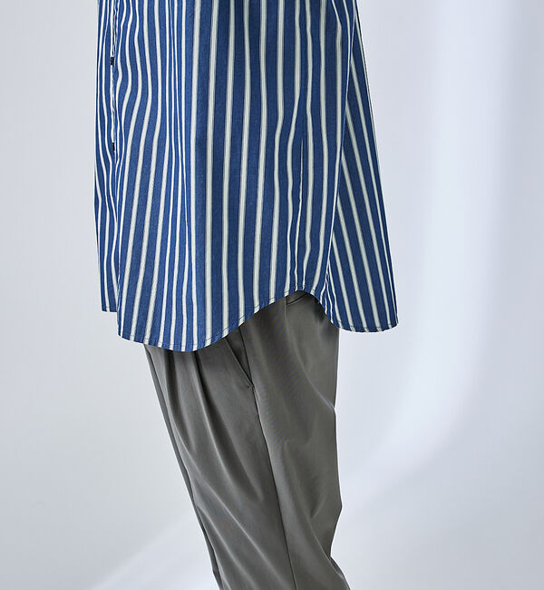 ABAHOUSE「【バイアスヨーク】オーバー ストライプシャツ」|シャツ・ブラウス|