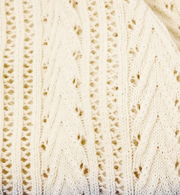 ABAHOUSE「【透かし編み】グラデーション シアー カーディガン」|カーディガン|