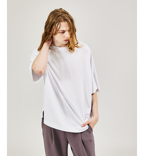 ABAHOUSE「【AH ABAHOUSE】ドルマンスリーブ / ポンチ カットソー」|Tシャツ・カットソー|ホワイト