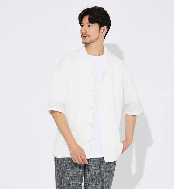 ABAHOUSE「【ロイヤルポンチ】シルクタッチ アトリエTシャツ」|Tシャツ・カットソー|