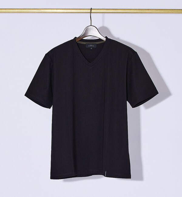 ABAHOUSE「【Vネック】ストレッチ ポンチ 半袖Tシャツ」|Tシャツ・カットソー|