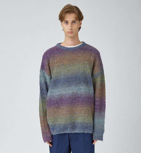 ABAHOUSE「【AH ABAHOUSE】ブークレーヤーン グラデーション ニット」|ニット・セーター|