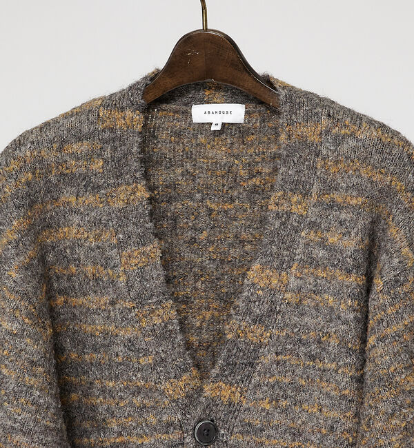 ABAHOUSE「【シャギー素材】ミックスループヤーン　カーディガン / メランジニット」|カーディガン|