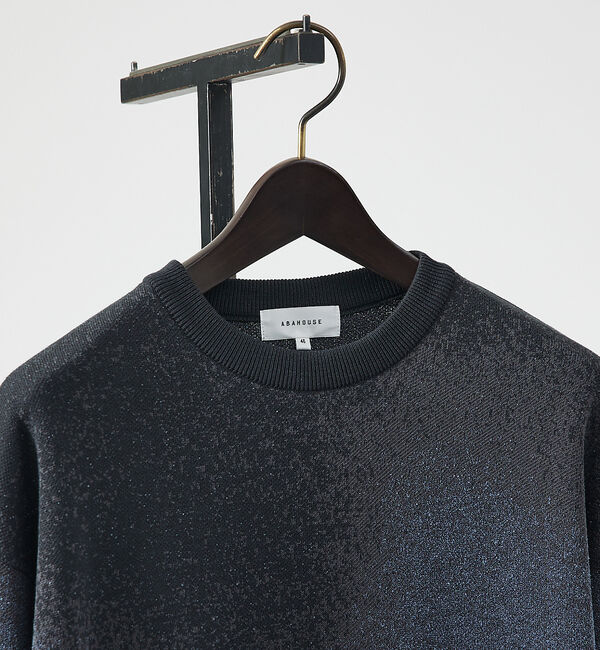 ABAHOUSE「アブストラクト グラデーション ニット / クルーネックプルオーバー」|ニット・セーター|