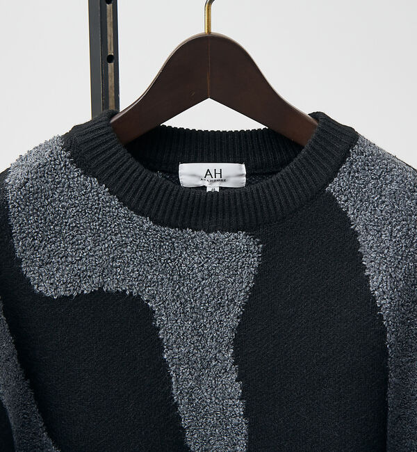 ABAHOUSE「【AH ABAHOUSE】ゼブラジャガード ニット」|ニット・セーター|