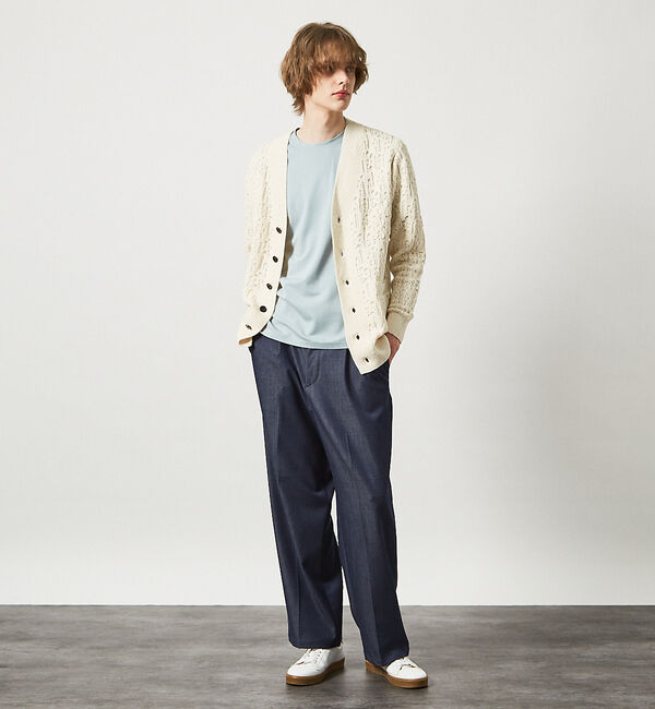 ABAHOUSE「デニムライク ワイドストレート スラックス / ワイドパンツ」|その他|