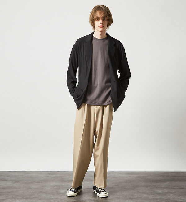 ABAHOUSE「【セットアップ対応】プリーツ イージー ジャケット」|テーラードジャケット|