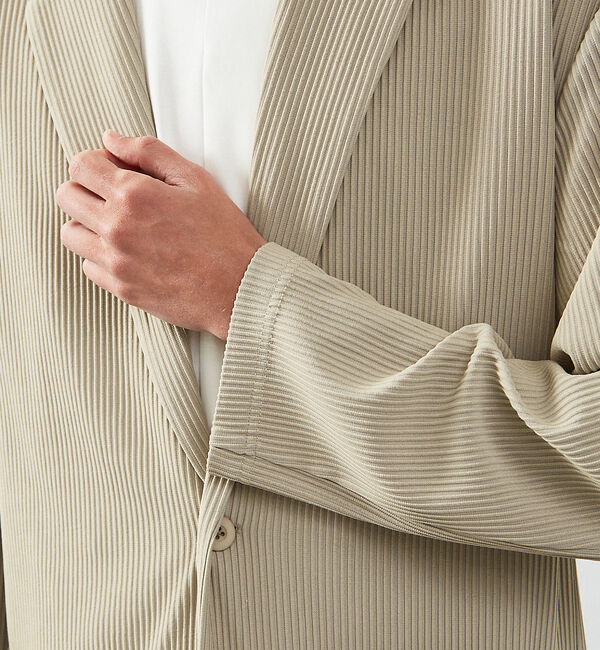 ABAHOUSE「【セットアップ対応】プリーツ イージー ジャケット」|テーラードジャケット|