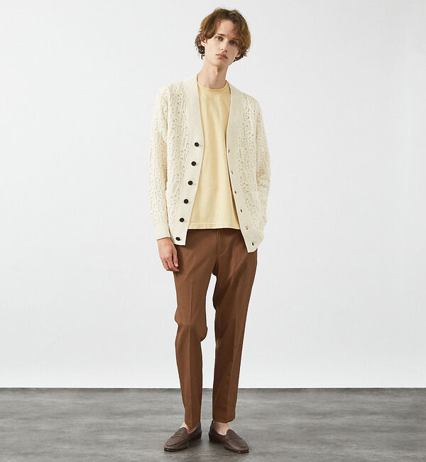 ABAHOUSE「【スカシ柄】インディゴヤーン接結カーディガン」|カーディガン|