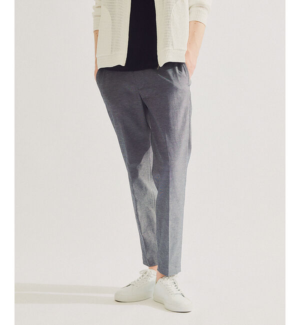 ABAHOUSE「【リネン&times;マルチ機能】シェルタリングドライ ノータック イージーパンツ / スト」|その他|ネイビー